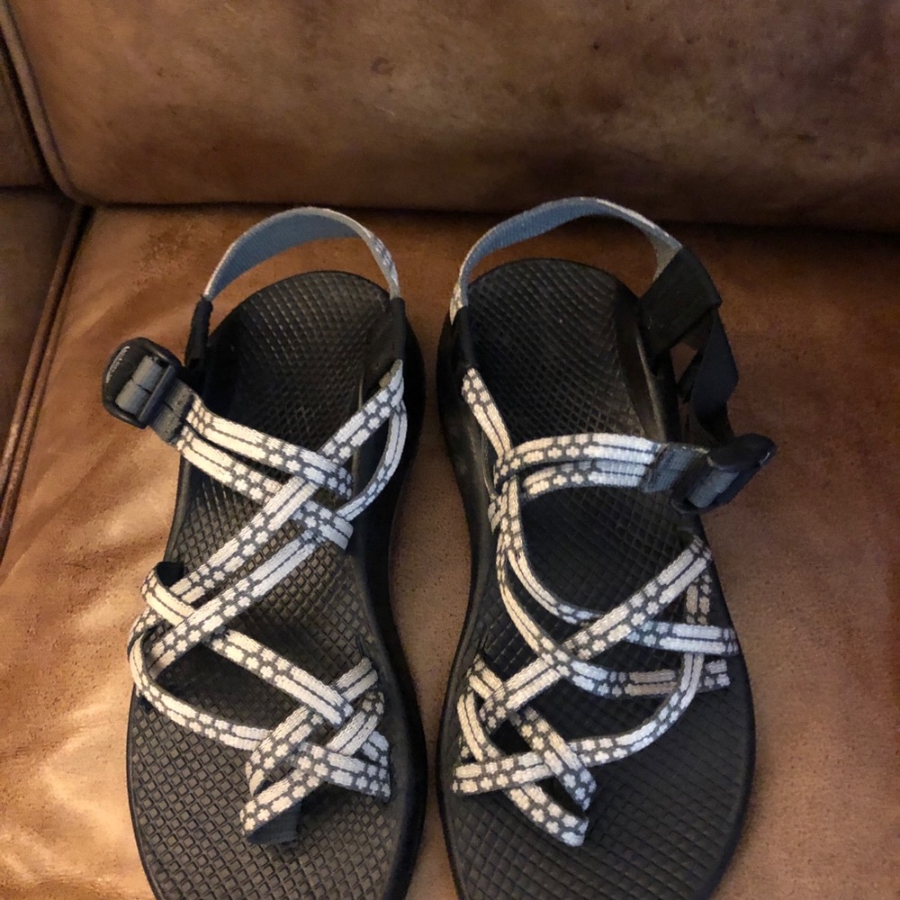Chacos size 8 grey and white
